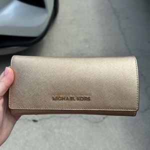 Michael Kors shimmery gold wallet